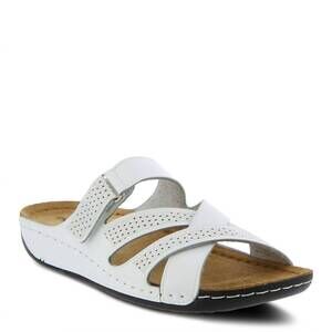 NEW FLEXUS women's karl sandals in white